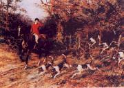 Heywood Hardy Calling the Hounds Out of Cover oil painting reproduction